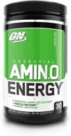 🍋 оптимальное питание amino energy - высококачественная препара-тренировка с зеленым чаем, всаа, важными аминокислотами, формулой соответствующей кето-диете, экстрактом зеленого кофе, энергетическим порошком - лимонно-лаймовый вкус, 30 порций логотип