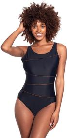 img 1 attached to COVER GIRL Swimsuit Coverage Scoopneck Women's Clothing