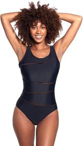img 3 attached to COVER GIRL Swimsuit Coverage Scoopneck Women's Clothing