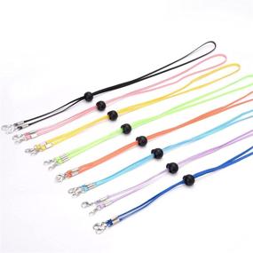 img 3 attached to 🎭 Migeec 8 Pack Face Mask Lanyard for Women Men - Adjustable Length Mask Holder - Handy & Convenient - Comfortable Neck Strap - Facemask Rest & Ear Saver - Easy On & Off - Mix Color