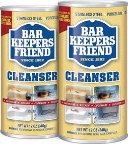 img 1 attached to 🧼 Bar Keepers Friend Powder Cleanser - 12 Oz, 2 Pack - Versatile Cleaner & Stain Remover for Bathrooms, Kitchens & Outdoors - Ideal for Stainless Steel, Aluminum, Brass, Ceramic, Porcelain, Bronze & More