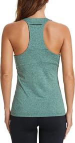 img 1 attached to 👚 Blooming Jelly Women's Racerback Tank Tops - Compression Fit Workout Tanks, Sleek Sleeveless Yoga Athletic Tops, Gym Shirts