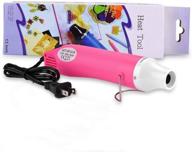 🔥 mini heat gun hot air gun embossing tool with dotting tool – pink logo