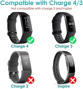 img 3 attached to FITA 6 Pack Спортивные браслеты - Совместимы с Fitbit Charge 4 / Charge 3 🏋️ / Charge 3 SE, Водонепроницаемые силиконовые ремешки для часов - Запасные браслеты для запястья для женщин и мужчин