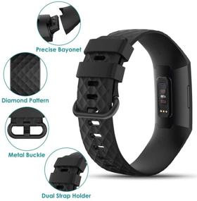 img 2 attached to FITA 6 Pack Спортивные браслеты - Совместимы с Fitbit Charge 4 / Charge 3 🏋️ / Charge 3 SE, Водонепроницаемые силиконовые ремешки для часов - Запасные браслеты для запястья для женщин и мужчин