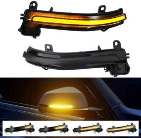 img 3 attached to 🔶 Smoked Lens LED Sequential Turn Signal Light for BMW 1 2 3 4 Series F20 F21 F22 F30 F32 F33 F86 E84 X1 i3 M2 - Rear View Mirror Side LED Marker Light with Amber Blink Indicator Lamp