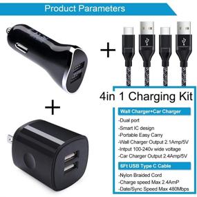 img 3 attached to 🔌 Fast Charging Car Charger for Samsung Galaxy A21 A20 A71 S21 S20 A50 A51 A70 A01 A10e S10e S9 Note 21 20 10, Moto G8/G7/G6/Z4/Z3, Google Pixel 3a 4XL 3XL 2 – Wall Plug Charger Car Adapter with Type C Fast Charging Cable