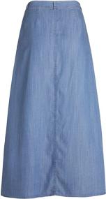 img 3 attached to 👗 Tronjori Women's Denim Button Skirt - Fashionable Women's Clothing