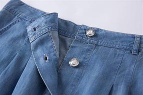 img 2 attached to 👗 Tronjori Women's Denim Button Skirt - Fashionable Women's Clothing