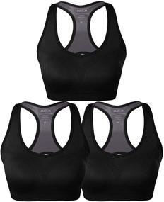 img 3 attached to 🏋️ Wire-Free Racerback Activewear for Women's Workout - Lingerie, Sleep & Lounge