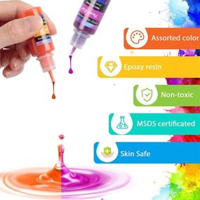 img 2 attached to 🎨 M.A.K 27 Bottles Epoxy Resin Pigment: Transparent Liquid Dye for Vibrant Resin Crafts, Art Coloring, Painting, Jewelry DIY Making-10ml Each