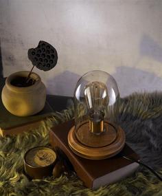 img 1 attached to 🏮 Surpars House Vintage Desk Lamp with Glass Shade and Included Edison Bulb - Table Lamp