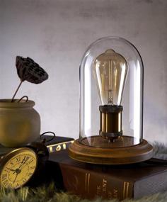 img 3 attached to 🏮 Surpars House Vintage Desk Lamp with Glass Shade and Included Edison Bulb - Table Lamp