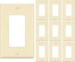 [10 pack] bestten ivory decorative wall plate logo