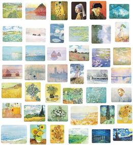 img 3 attached to 🎨 Doraking Impressionist Art Theme Washi Stickers - 200PCS Famous Painting Decals for Scrapbooking & Diary Decoration