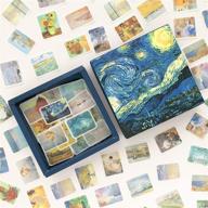 🎨 doraking impressionist art theme washi stickers - 200pcs famous painting decals for scrapbooking & diary decoration logo