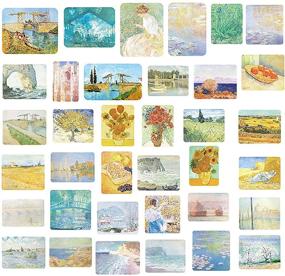 img 2 attached to 🎨 Doraking Impressionist Art Theme Washi Stickers - 200PCS Famous Painting Decals for Scrapbooking & Diary Decoration