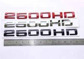 img 1 attached to 🔖 Pair of OEM Chrome 2500HD Nameplates Emblems Alloy Badges for GM Silverado Sierra - Set of 2