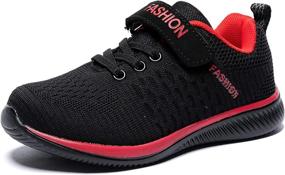 img 1 attached to 👟 Koppu Lightweight Breathable Sneakers: Ideal Strap Tennis Shoes for Kids' Running and Walking