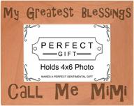 📸 thiswear gift for grandma: cherish memories with blessings, call me mimi – engraved natural wood 4x6 landscape picture frame логотип