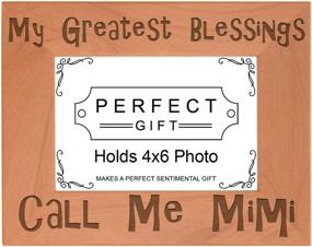 img 2 attached to 📸 ThisWear Gift for Grandma: Cherish Memories with Blessings, Call Me Mimi – Engraved Natural Wood 4x6 Landscape Picture Frame