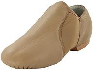 👠 ultimate comfort and style: msmax women's leather jazz shoes - slip-on ballroom dance practice & teaching shoe logo