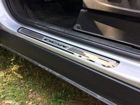 img 3 attached to 🚪 Weigesi Steel Door Sill Scuff Plate Protector Cover Trim Set for Ford Escape Accessories 2014-2020 - 4PCS