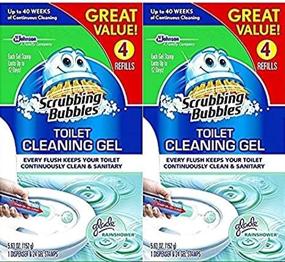 img 2 attached to 🚽 Mega Value Scrubbing Bubbles Toilet Cleaning Gel Fresh: 2 Dispensers, 8 Refills, 48 Gel Stamps, 10.72oz - Ultimate Toilet Cleaning Solution!