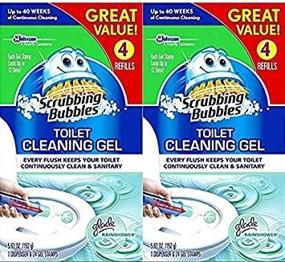 img 3 attached to 🚽 Mega Value Scrubbing Bubbles Toilet Cleaning Gel Fresh: 2 Dispensers, 8 Refills, 48 Gel Stamps, 10.72oz - Ultimate Toilet Cleaning Solution!