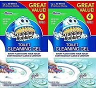 🚽 mega value scrubbing bubbles toilet cleaning gel fresh: 2 dispensers, 8 refills, 48 gel stamps, 10.72oz - ultimate toilet cleaning solution! logo