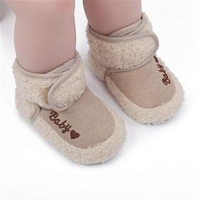 img 3 attached to ENERCAKE Baby Booties with Grippers: Stay-on Slippers for Newborns & Infants - Winter Shoes for Boys & Girls