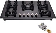 🔥 high-performance 30" dual fuel gas cooktop with 5 sealed burners - tempered glass stovetop for stylish modern kitchens - dm517-sa01 gas hob logo