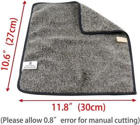 img 1 attached to 🧽 HONJAN Large 6-Pack Bamboo Charcoal Fiber Dish Cloths, 11×12 Size, Strong Absorbent, Quick Drying, Odor-Free Kitchen Towels Bulk