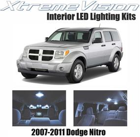 img 4 attached to ❄️ Upgrade your Dodge Nitro 2007-2011 with XtremeVision Interior LED Kit: Cool White, 10-Piece Set + Installation Tool