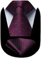 👔 burgundy men's accessories: discover the classic hisdern handkerchief necktie logo