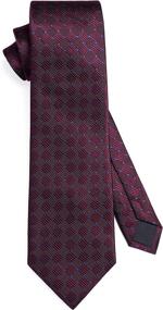 img 2 attached to 👔 Burgundy Men's Accessories: Discover the Classic HISDERN Handkerchief Necktie
