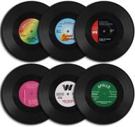 homedge vinyl record coasters set logo