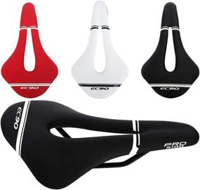 img 3 attached to 🚴 Soft and Breathable EC90 Road Bike Saddles for Men and Women - Ideal Bike Seat Cover for Road and Mountain Cycling, available in 3 Color Variations