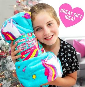 img 3 attached to 🦄 Unicorn and Mermaid Fleece Blankets for Teen Girls – Large, Fluffy and Cute Designs, Perfect Unicorn Gift Ideas for Girls