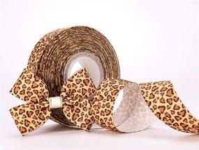 img 2 attached to 🎀 ATRibbons 25 Yards 1 Inch Wide Leopard Print Grosgrain Ribbon: Perfect for Hair Bows, Headbands, Crafting, and Gift Wrapping (Style 1)