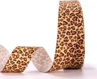 🎀 atribbons 25 yards 1 inch wide leopard print grosgrain ribbon: perfect for hair bows, headbands, crafting, and gift wrapping (style 1) logo