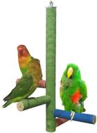 🐦 zohoko bird perch stick: natural wood stand toy branch for 3-4 small to medium parrots, rough surface with varying colors logo