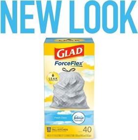img 3 attached to 🗑️ Glad ForceFlex Tall Kitchen Drawstring Trash Bags: Fresh Clean 13 Gal, 40 Ct - BUY NOW!