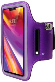 img 3 attached to 📱 Повязка для фитнеса CBUS для телефонов LG V40 ThinQ, V35 ThinQ, G7 ThinQ, Stylo 4, Phoenix 4, Phoenix Plus, Harmony 2, V30, LG G6, G6+, LG X Charge, X Power 2, K20, X Venture - фиолетовый