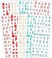 🎁 colorful gift alphabet sticker self adhesive letters - scrapbooking craft supplies (10 sheets) logo