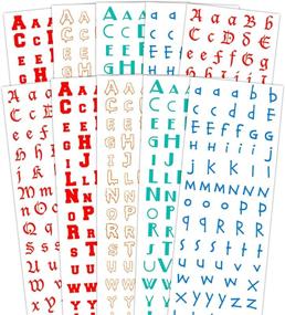 img 1 attached to 🎁 Colorful Gift Alphabet Sticker Self Adhesive Letters - Scrapbooking Craft Supplies (10 Sheets)