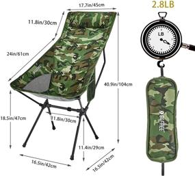 img 2 attached to 🏕️ G4Free Portable High Back Camping Chair: Lightweight & Upgrade with Headrest, Pocket - Perfect for Outdoor Travel, Picnic, Hiking, Fishing!