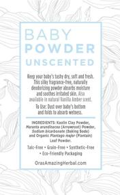 img 2 attached to 👶 Ora's Amazing Herbal: Talc-Free, Cornstarch-Free, Unscented Baby Powder - Safe and Gentle for Your Baby's Delicate Skin!