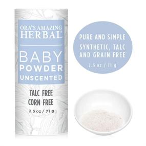 img 1 attached to 👶 Ora's Amazing Herbal: Talc-Free, Cornstarch-Free, Unscented Baby Powder - Safe and Gentle for Your Baby's Delicate Skin!