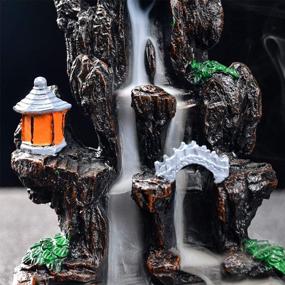 img 2 attached to 🏔️ SOLEJAZZ Waterfall Backflow Incense Burner Set: Mountain Incense Holders with 120 Cones & 30 Sticks for Home, Office, Yoga, Aromatherapy Ornament